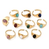304 Stainless Steel Open Cuff Rings RJEW-Z078-19G-4