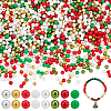 1600Pcs 8 Styles Christmas Theme DIY Round ABS Plastic & Acrylic Beads Findings Kits DIY-AR0004-47-1