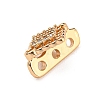 Rhombus Brass Pave Clear Cubic Zirconia Mutil-Strand Links LS-ZIRC-R021-01E-G-2