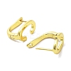 Brass Letter Stud Earrings for Women EJEW-A038-01C-G-2