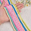10 Strands 10 Colors Handmade Polymer Clay Beads Strands CLAY-SZ0001-97-3