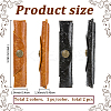 2Pcs 2 Colors Cowhide Roll Pencil Bag AJEW-GF0011-77-2