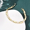 Brass Micro Pave Clear Cubic Zirconia Link Chain Bracelets for Women BJEW-F530-01G-4