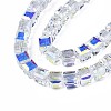 Electroplate Transparent Glass Beads Strands EGLA-N002-17C-B01-3
