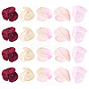 20Pcs 5 Style Silk Artificial Rose Flower Pendants PALLOY-TA00198-2