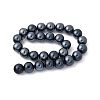 Electroplate Round Pearlized Glass Pearl Beads Strands EGLA-U002-01A-2