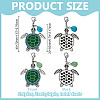 4Pcs 2 Colors Alloy Green Enamel Sea Turtle Pendants Decoration HJEW-FG00025-2