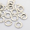 Tarnish Resistant Flat Roud 304 Stainless Steel Links connectors STAS-N037-02-2