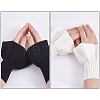 2 Pairs 2 Colors Cotton Knit Rib Sleeve Cuff AJEW-FG0003-95-3