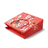 Christmas Santa Claus Print Paper Gift Bags with Nylon Cord Handle CARB-K003-01C-02-4