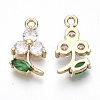 Transparent Glass Pendants GLAA-R212-17B-2
