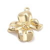 Brass Pave Clear Cubic Zirconia Pendants KK-Z061-13G-02-1