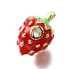 Brass Enamel Beads KK-B136-05G-02-2