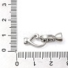 Brass Micro Pave Clear Cubic Zirconia Fold Over Clasps KK-M270-06P-3