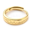 304 Stainless Steel Heart Beat Adjustable Ring for Women RJEW-C016-25G-2