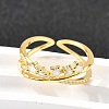 Star 925 Sterling Silver Cubic Zirconia Rings for Women RJEW-S631-01G-1