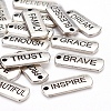 18Pcs 18 Style Tibetan Style Alloy Rectangle Pendants TIBEP-YW0001-34AS-4