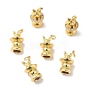 Rack Plating Brass Micro Pave Clear Cubic Zirconia Pendants KK-H431-03G-4