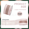 10 Yards Hot Stamping Polyester Satin Ribbons SRIB-WH0011-169A-2