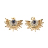Brass Micro Pave Cubic Zirconia Pendants X-ZIRC-P092-006G-RS-2
