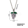 Delicate Grape Brass Rhinestones Pendant Necklace with Cable Chain for Women Girl LS-PO3545-1