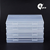 Transparent Plastic Bead Containers CON-BC0006-06B-6