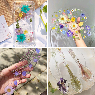 4 Bags 4 Styles Plant PET Adhesive Waterproof Stickers DIY-TA0009-84-1