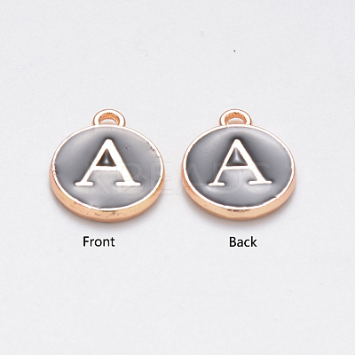 Initial Letter A~Z Alphabet Enamel Charms ENAM-Q437-05-1