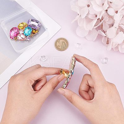 2Pcs Detachable Glass Rhinestone Shoe Decoration AJEW-FG0002-04-1