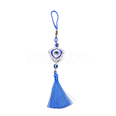 Alloy & Glass Pendant Decorations LS-HJEW-WH0017-27-1