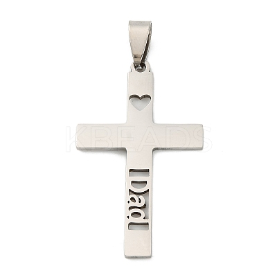 Non-Tarnish Father's Day 201 Stainless Steel Pendants STAS-N103-189P-1