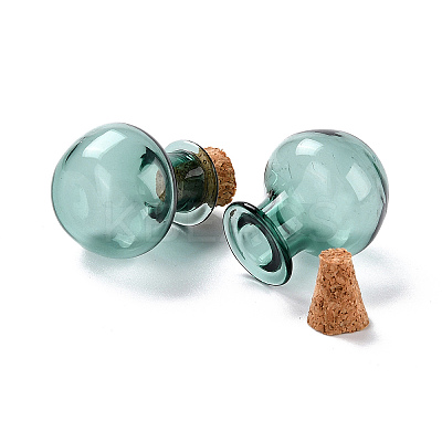 Round Glass Cork Bottles Ornament LS-GLAA-D002-03C-1
