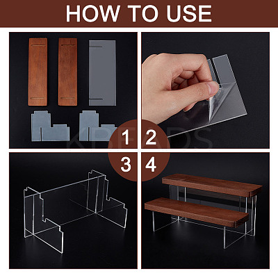 2-Tier Transparent Acrylic Model Toy Assembled Holder ODIS-WH0329-65A-1