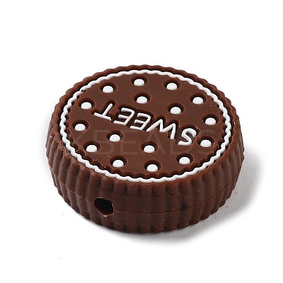 Biscuits with Word Sweet Food Grade Silicone Focal Beads SIL-G008-01B-02-1