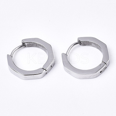 Tarnish Resistant 304 Stainless Steel Huggie Hoop Earrings EJEW-N016-003-1