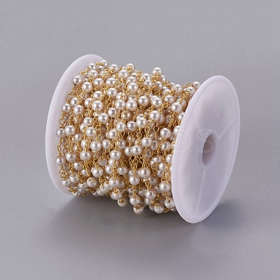 Handmade Acrylic Imitaion Pearl Beaded Chains CHC-K007-H01-1