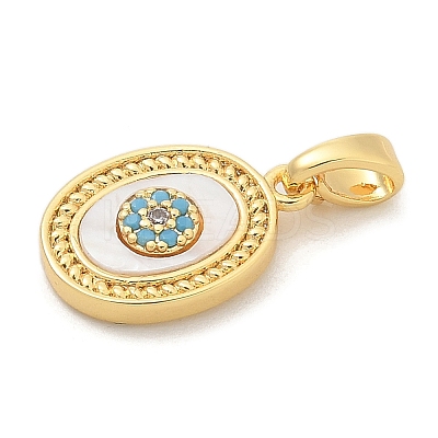 Brass Micro Pave Cubic Zirconia Pendents KK-M303-01G-06-1