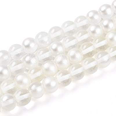 Baking Paint Transparent Glass Beads X1-DGLA-N011-10mm-01-1