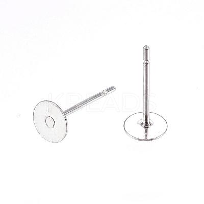 Tarnish Resistant 304 Stainless Steel Stud Earring Findings STAS-D448-088P-5mm-1