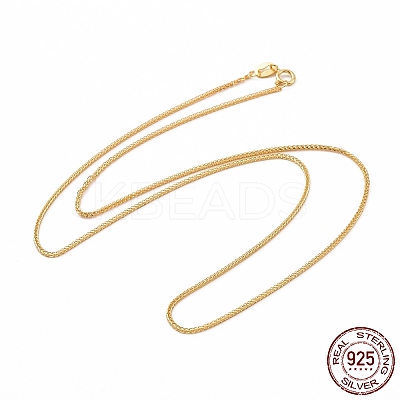 925 Sterling Silver Wheat Chains Necklace for Women STER-I021-03B-G-1