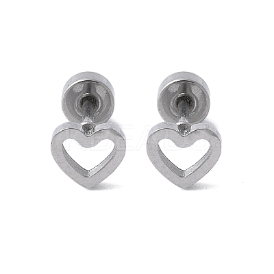 304 Stainless Steel Stud Earrings for Women LS-EJEW-E603-05E-P-1