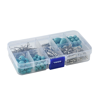 Tibetan Style Chandelier Components and Pendants with Synthetic Turquoise Beads Sets DIY-FS0005-75-1