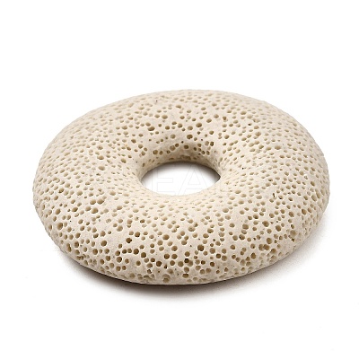 Natural Lava Rock Disc Big Pendants G-M203-07-01-1