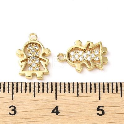 Brass Micro Pave Cubic Zirconia Pendants KK-F862-07G-1