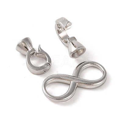 Brass Fold Over Clasps KK-U016-20P-1