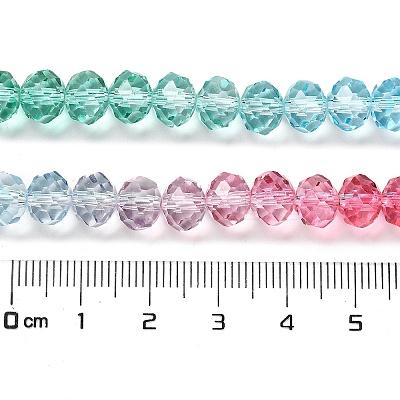 Transparent Painted Glass Beads Strands DGLA-A034-T6mm-A11-1