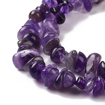 Natural Amethyst Chip Bead Strands G-M205-58-1