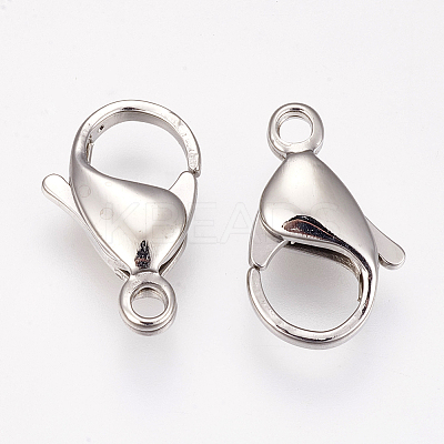 Tarnish Resistant 304 Stainless Steel Lobster Claw Clasps LS-STAS-I082-14P-03-1