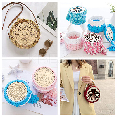 Wooden Basket Bottoms DIY-WH0167-27C-1