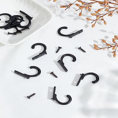 Zinc Alloy Wall Mounted Coat Hook Hangers AJEW-WH0348-682-1